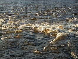 水,水景,波