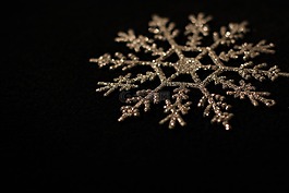 黑色,圣诞,雪花
