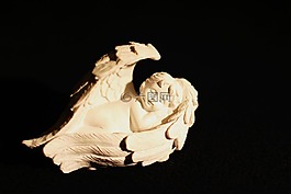 黑色,圣诞,天使