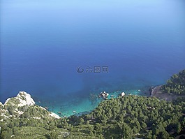 馬洛卡,海,山