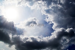 云,天空,太陽