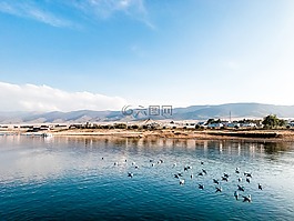 青海湖,湖面,山川