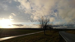 景觀,陽光,上部 franconia