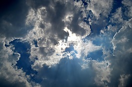 云,天空,太陽