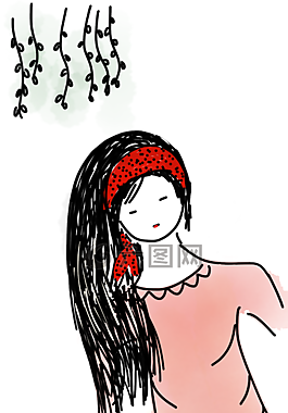 女孩,年輕的女人,夫人
