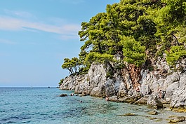 希臘,skopelos,海灘
