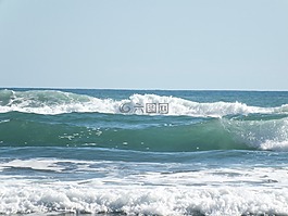 波,天空,海灘