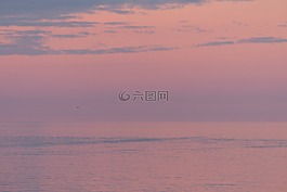 傍晚的天空,海,日落