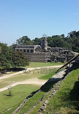 废墟,帕伦克,金字塔