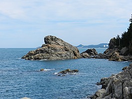 島,海,巖