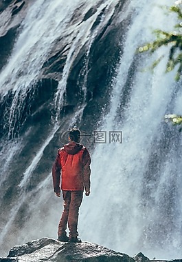 男子,自然,人