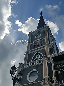塔,時鐘,天空
