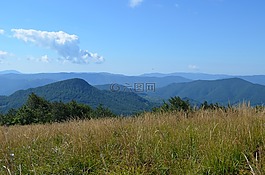 山,bieszczady,天空
