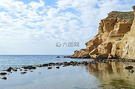 海,巖,水