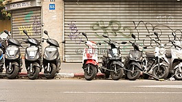 摩托車,自行車,街