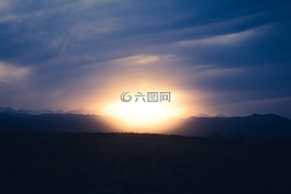 云,日出,黃昏