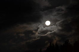 月亮,夜,格羅扎