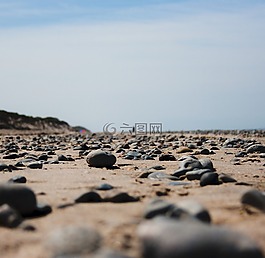 海灘,夏季,海