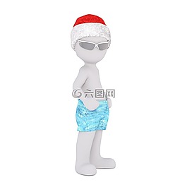 白人男性,孤立,3d模型