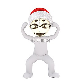 白人男性,孤立,3d模型