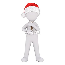 白人男性,孤立,3d模型