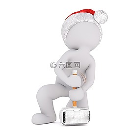 白人男性,孤立,3d模型
