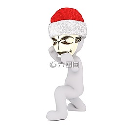 白人男性,孤立,3d模型
