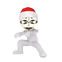 白人男性,孤立,3d模型