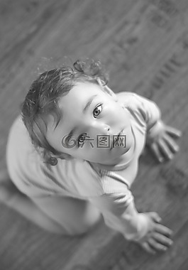 男孩,的表達,面對