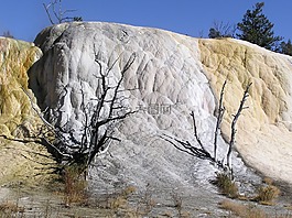 黄石公园,橙色春天,水