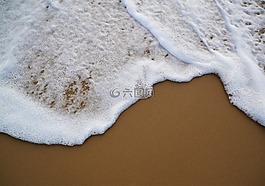 噴霧,海灘,海