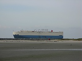 borkum,貨機,海灘
