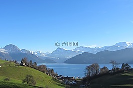 山全景圖,遠(yuǎn)足,冬天