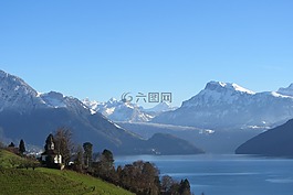 山全景圖,遠(yuǎn)足,冬天