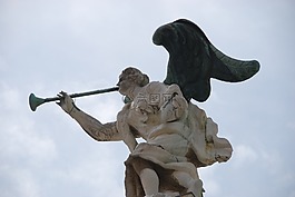雕像,天使,小號(hào)