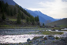 山,溪,河