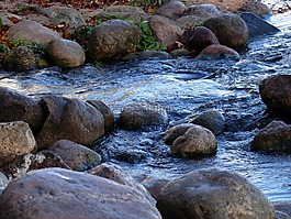 水,石頭,流