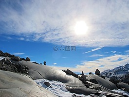 石頭,天空,云量