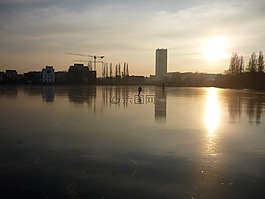 rummelsburg 灣,柏林,冬天