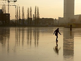 rummelsburg 灣,柏林,冬天