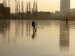 rummelsburg 灣,柏林,冬天