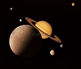 土星,剪輯,月亮