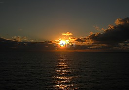 日落,太陽,海