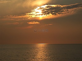 日落,云,太陽(yáng)