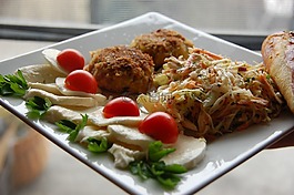 吃,晚餐,食品