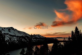 山,景觀,天空