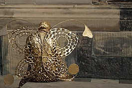 天使,金,翅膀