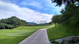 高爾夫球場,現場,天空