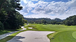 高爾夫球場,現場,天空