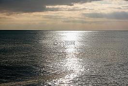 景觀,日落,海洋